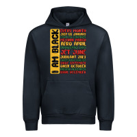 Navy black history  month Urban Hoodie - MaliasSmallBusiness