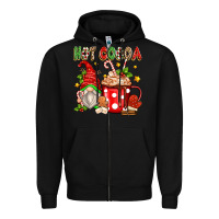 Black hot cocoa gnome Zipper Hoodie - Zillion Design Studio