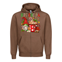 Chestnut hot cocoa gnome Zipper Hoodie - Zillion Design Studio