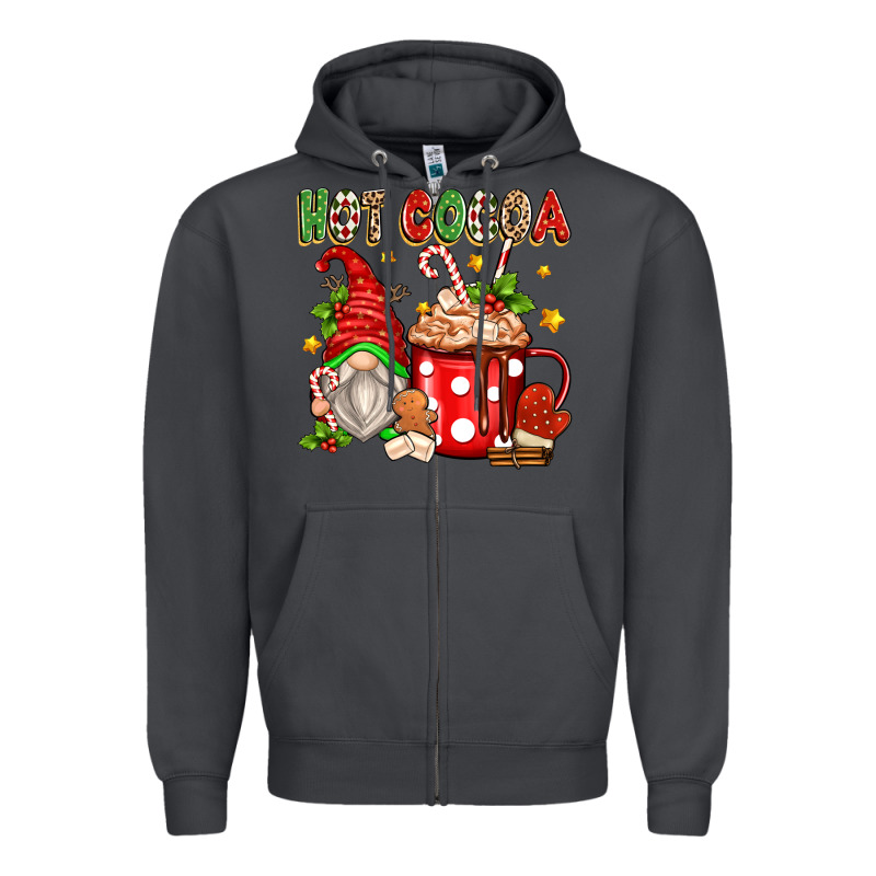 Hot Cocoa Gnome Zipper Hoodie by Zillion Design Studio | Teevron