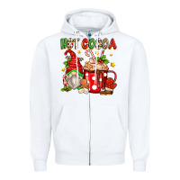 White hot cocoa gnome Zipper Hoodie - Zillion Design Studio