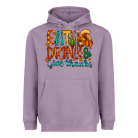 Lavender eat drink give thanks Heavyweight Hoodie - CowhideDigitalArt