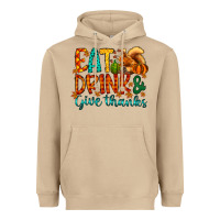 Mushroom eat drink give thanks Heavyweight Hoodie - CowhideDigitalArt