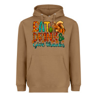 Toasted Coconut eat drink give thanks Heavyweight Hoodie - CowhideDigitalArt