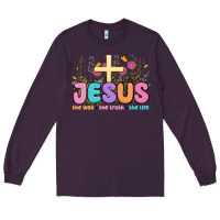 Plum jesus the way the truth the life Long Sleeve Tee - MaliasSmallBusiness