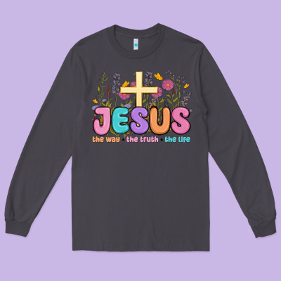 Long Sleeve Tee jesus the way the truth the life