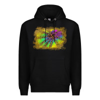 Black colorful glitter leopard background Premium Hoodie - RanaPortraitStore