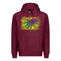 Burgundy colorful glitter leopard background Premium Hoodie - RanaPortraitStore