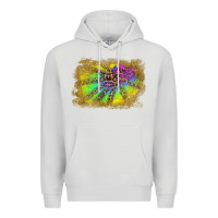Dove Grey colorful glitter leopard background Premium Hoodie - RanaPortraitStore