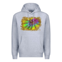 Heather Grey colorful glitter leopard background Premium Hoodie - RanaPortraitStore