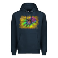 Navy colorful glitter leopard background Premium Hoodie - RanaPortraitStore