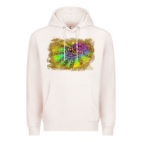 Pale Pink colorful glitter leopard background Premium Hoodie - RanaPortraitStore