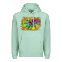 Seafoam colorful glitter leopard background Premium Hoodie - RanaPortraitStore