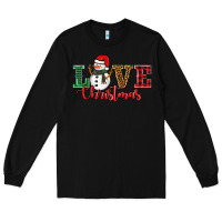 Black love christmas snowman Long Sleeve Tee - BarkalooDesign