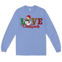 Colony Blue love christmas snowman Long Sleeve Tee - BarkalooDesign