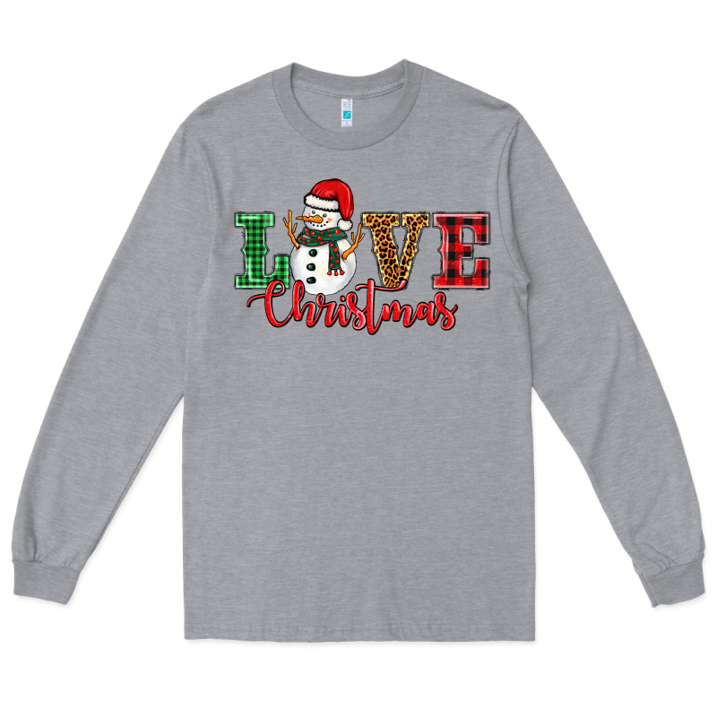 Love Christmas Snowman Long Sleeve Tee by BarkalooDesign | Teevron