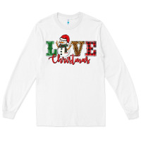 White love christmas snowman Long Sleeve Tee - BarkalooDesign