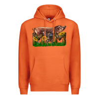 Carrot Western Mom With Duroc Pig And Baby Pig Premium Hoodie - LillyAllenDesigns