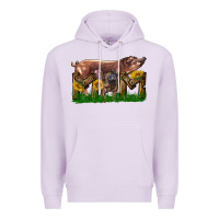 Lilac Western Mom With Duroc Pig And Baby Pig Premium Hoodie - LillyAllenDesigns