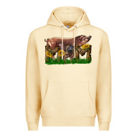 Pina Colada Western Mom With Duroc Pig And Baby Pig Premium Hoodie - LillyAllenDesigns