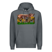 Rock Western Mom With Duroc Pig And Baby Pig Premium Hoodie - LillyAllenDesigns