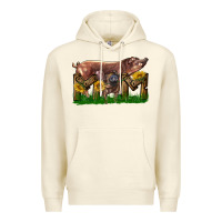 Sandshell Western Mom With Duroc Pig And Baby Pig Premium Hoodie - LillyAllenDesigns