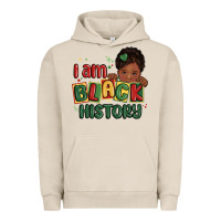 Pigment French Oak i am black history black girl Urban Hoodie - MaliasSmallBusiness