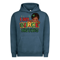 Pigment Midnight Navy i am black history black girl Urban Hoodie - MaliasSmallBusiness