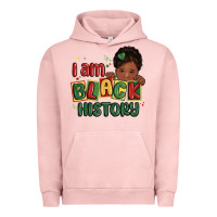 Pigment Salmon i am black history black girl Urban Hoodie - MaliasSmallBusiness