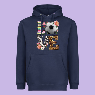 Western Love Soccer Heavyweight Hoodie Designed By Hra Design Shop