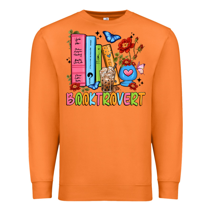 Booktrovert Premium Sweatshirt by JahusDesignShop | Teevron