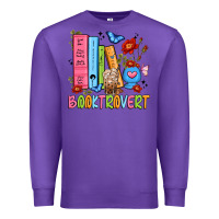 Purple booktrovert Premium Sweatshirt - JahusDesignShop