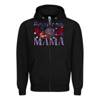 Black American mama with cowboy Zipper Hoodie - texasbilliewilder