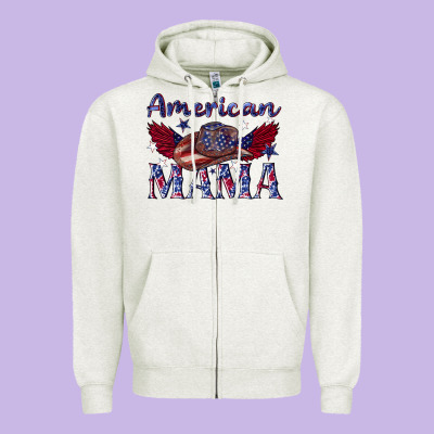 Zipper Hoodie American mama with cowboy