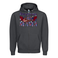 Smoke American mama with cowboy Zipper Hoodie - texasbilliewilder