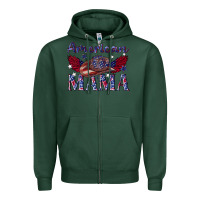 Sports Green American mama with cowboy Zipper Hoodie - texasbilliewilder
