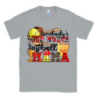 Heather Grey somebody's loud mouth softball mama Classic Tee - Zillion Design Studio