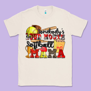 Somebody's Loud Mouth Softball Mama Classic Tee Designed By Zillion Design Studio