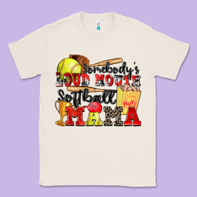 Classic Tee somebody's loud mouth softball mama