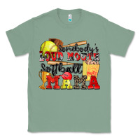 Sage somebody's loud mouth softball mama Classic Tee - Zillion Design Studio