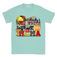 Seafoam somebody's loud mouth softball mama Classic Tee - Zillion Design Studio