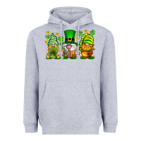 Heather Grey St. Patrick's Day gnomies Heavyweight Hoodie - Neo Western