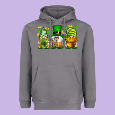 St. Patrick's Day Gnomies Heavyweight Hoodie Designed By Neo Western