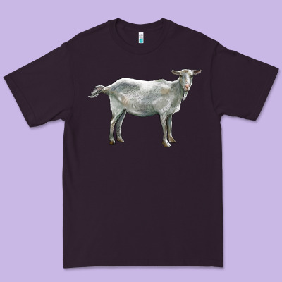 Saanen Goat Premium Tee Designed By Lillyallendesigns
