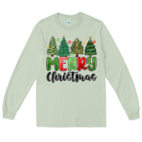 Matcha merry christmas trees Long Sleeve Tee - MaliasSmallBusiness