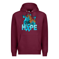 Burgundy hope tealribbonovarian cancer nails Premium Hoodie - NancyCooperArtShop