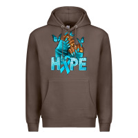 Coffee hope tealribbonovarian cancer nails Premium Hoodie - NancyCooperArtShop