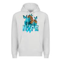 Dove Grey hope tealribbonovarian cancer nails Premium Hoodie - NancyCooperArtShop