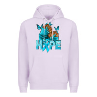 Lilac hope tealribbonovarian cancer nails Premium Hoodie - NancyCooperArtShop