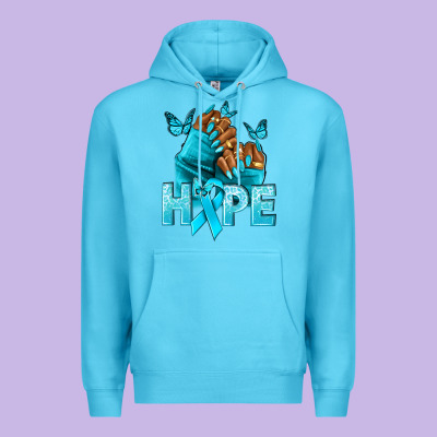 Hope Tealribbonovarian Cancer Nails Premium Hoodie Designed By Nancycooperartshop